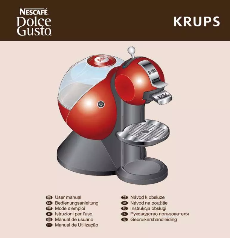 Mode d'emploi KRUPS DOLCE GUSTO YY1560