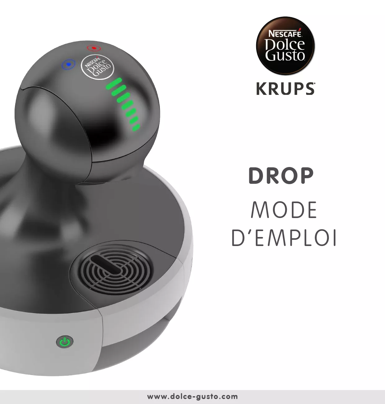 Mode d'emploi KRUPS DROP KP3501