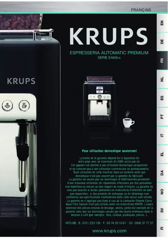 Mode d'emploi KRUPS EA6900