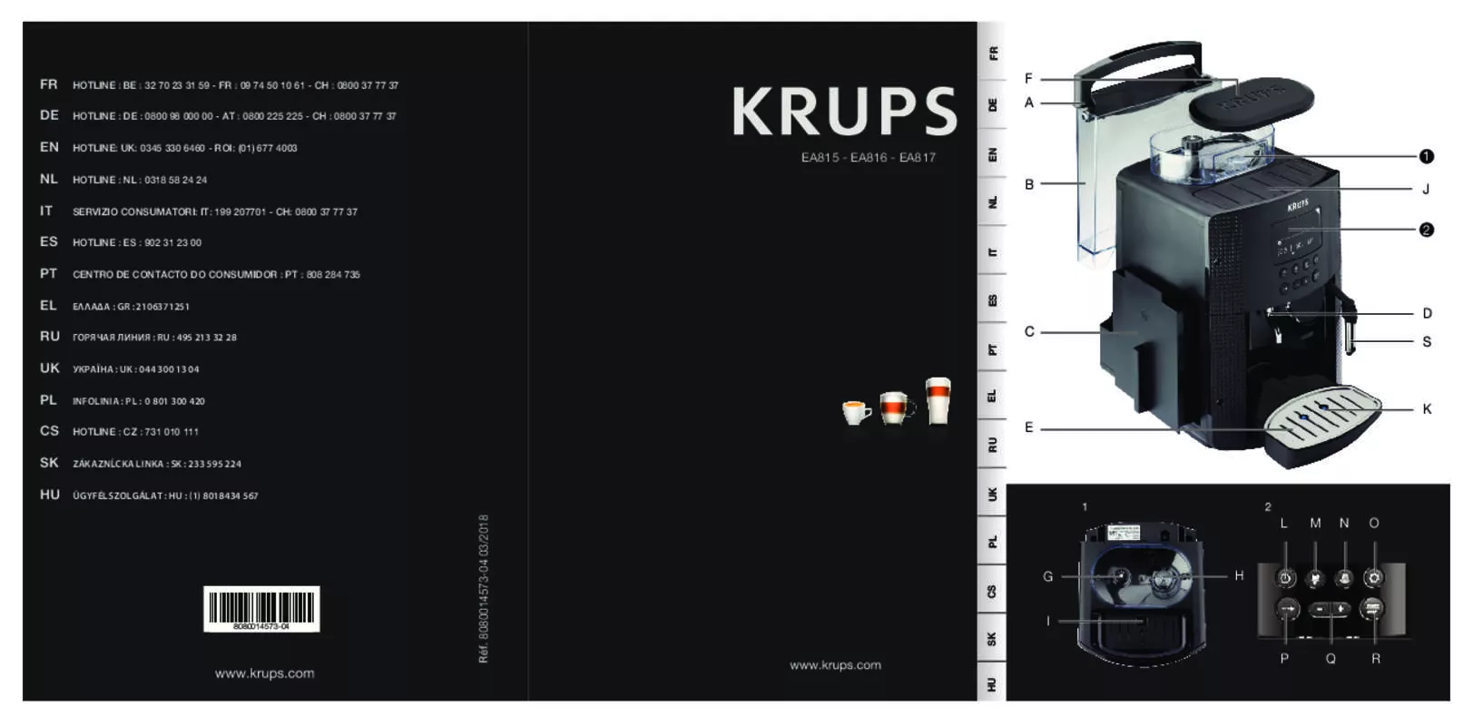 Mode d'emploi KRUPS EA816B