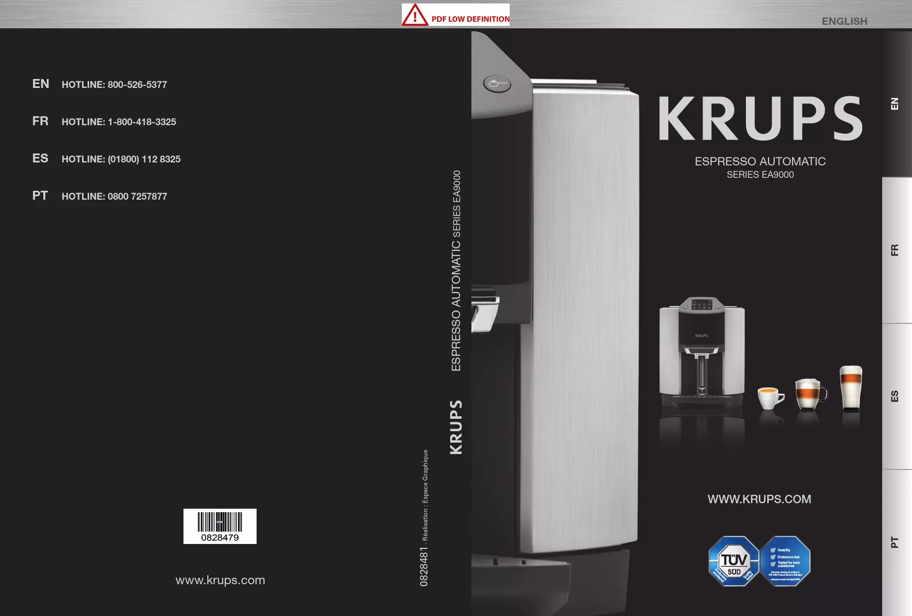 Mode d'emploi KRUPS ESPRESSERIA EA9000