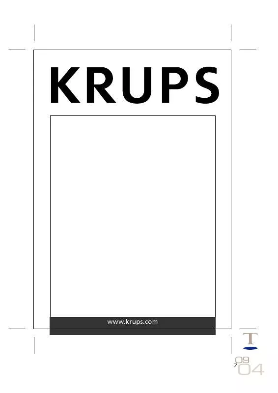 Mode d'emploi KRUPS ESPRESSO XP4050