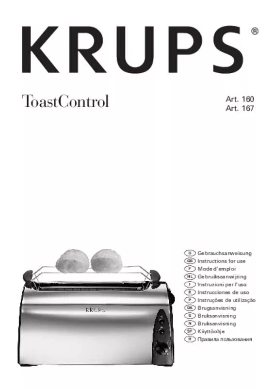 Mode d'emploi KRUPS F1677710 TOASTCONTROL