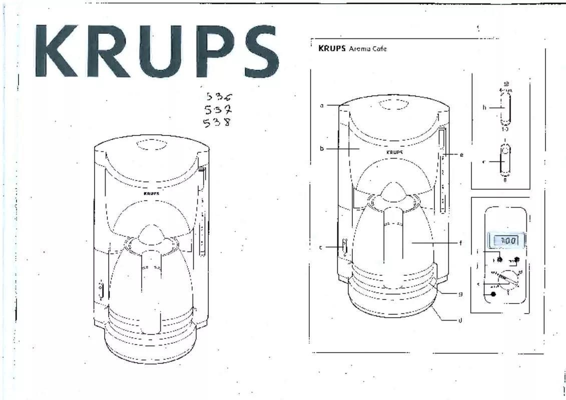 Mode d'emploi KRUPS F536