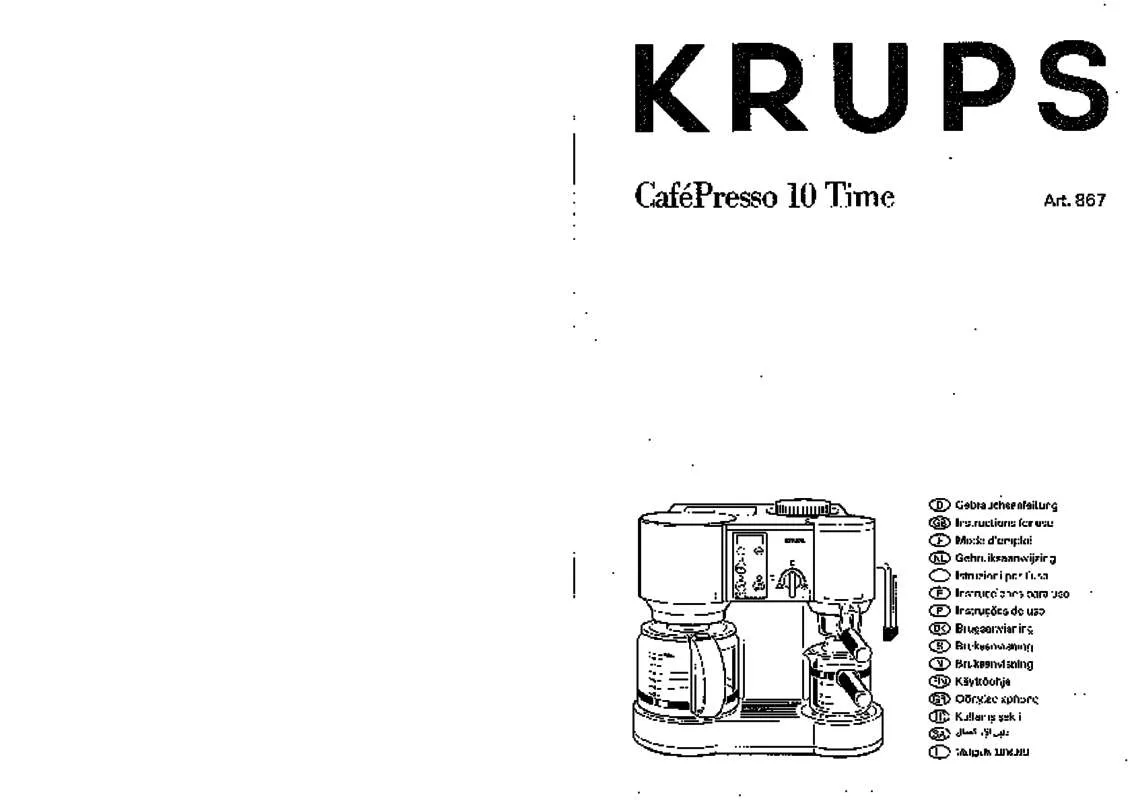 Mode d'emploi KRUPS F867