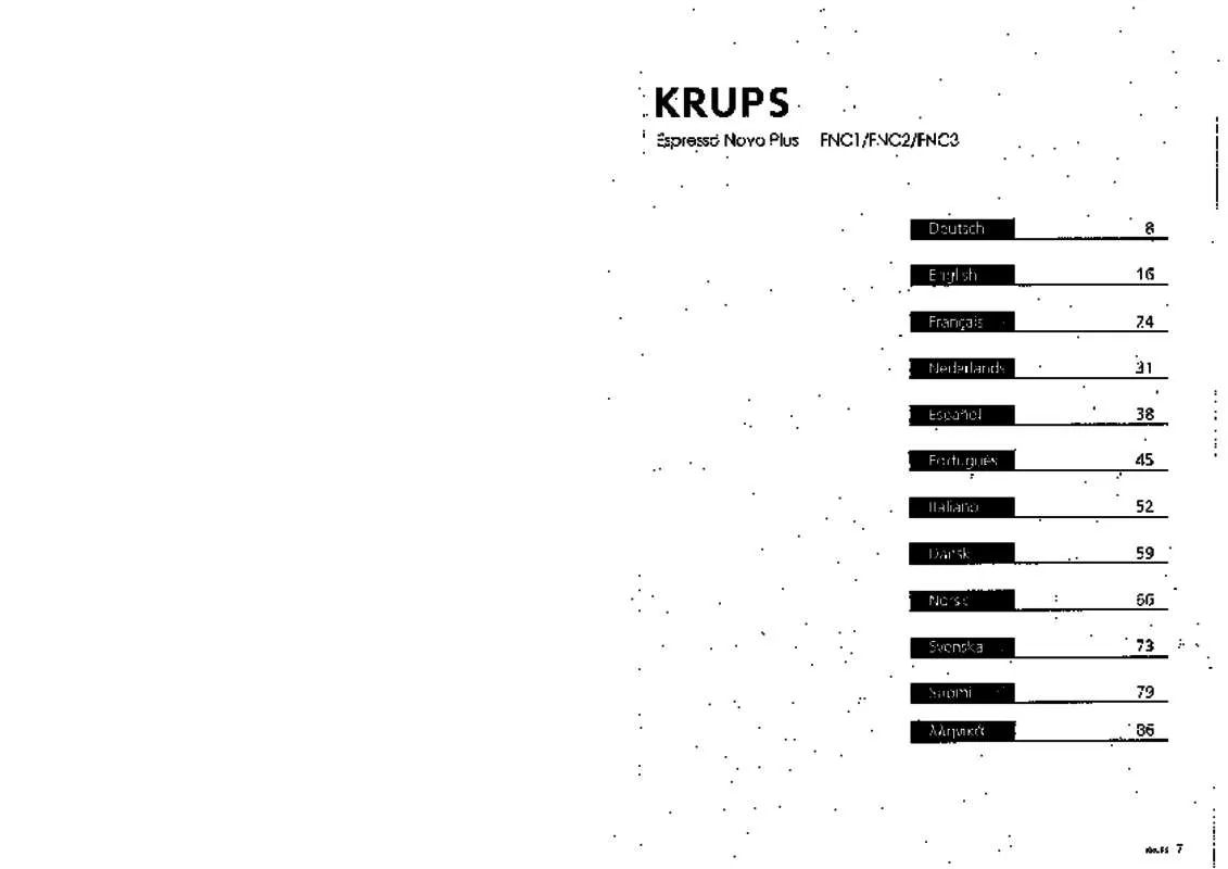 Mode d'emploi KRUPS FNC1