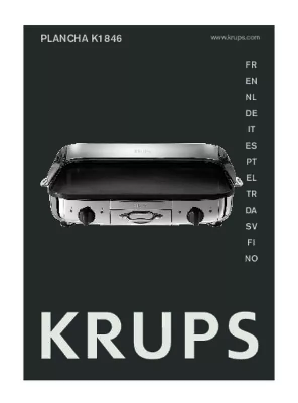 Mode d'emploi KRUPS PLANCHA YY8407