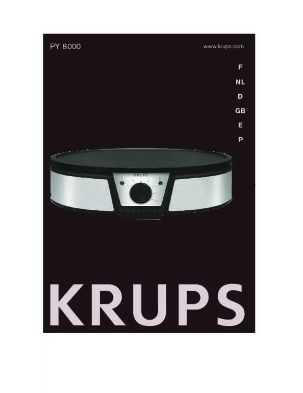 Mode d'emploi KRUPS PY8000