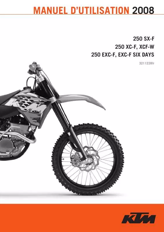 Mode d'emploi KTM 250 XCF-W