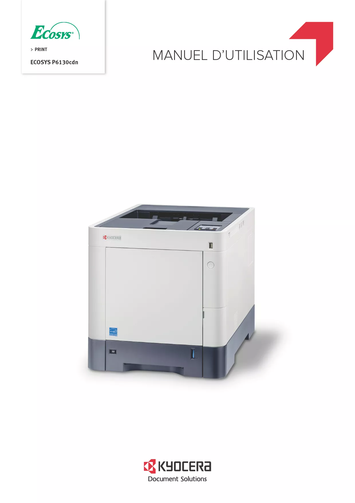 Mode d'emploi KYOCERA ECOSYS P6230CDN