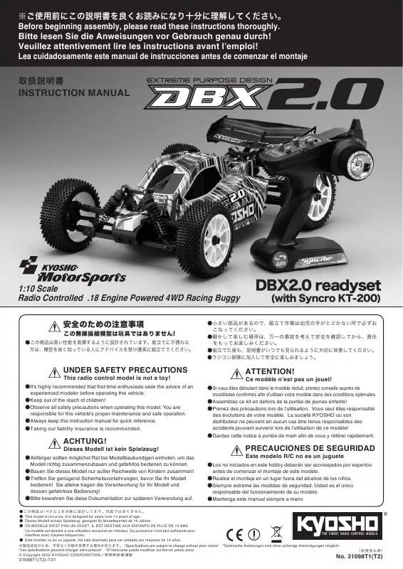 Mode d'emploi KYOSHO 31098