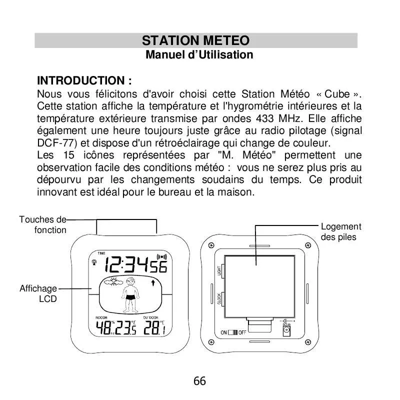 Mode d'emploi LA CROSSE TECHNOLOGY WS260