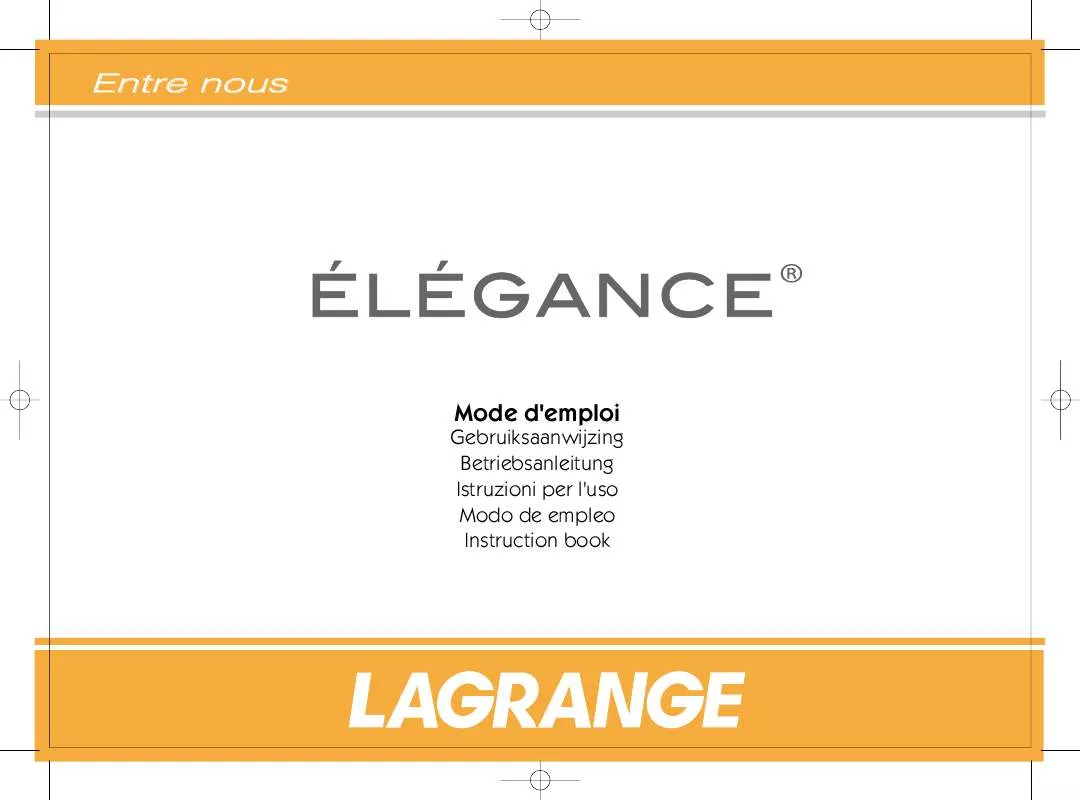 Mode d'emploi LAGRANGE ELEGANCE