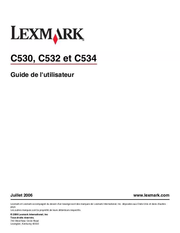 Mode d'emploi LEXMARK C530