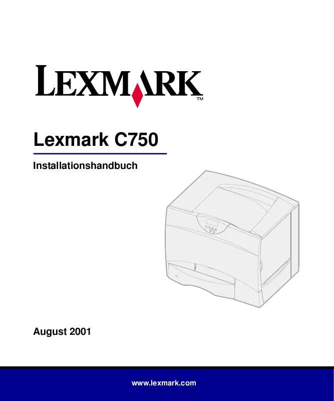 Mode d'emploi LEXMARK C750