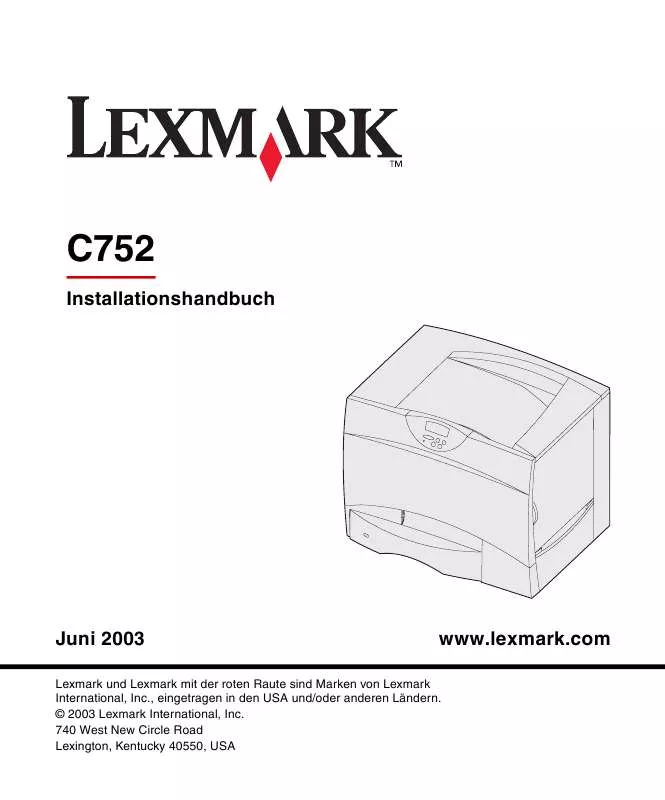 Mode d'emploi LEXMARK C752