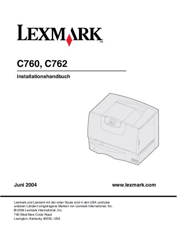 Mode d'emploi LEXMARK C760