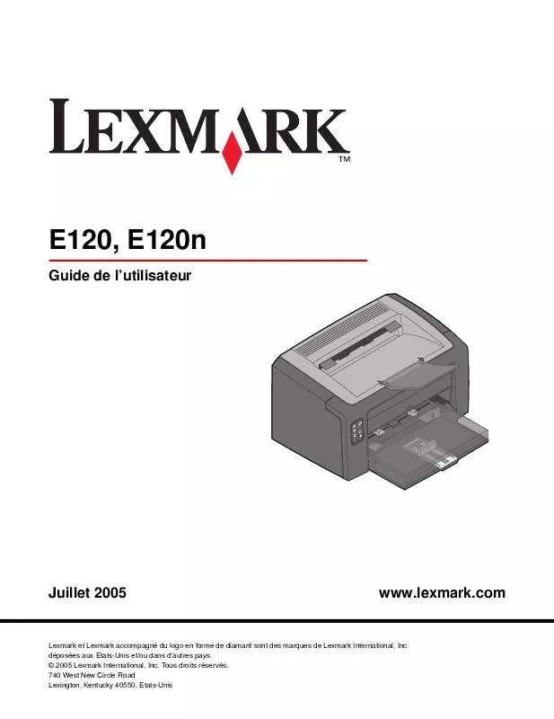 Mode d'emploi LEXMARK E120N