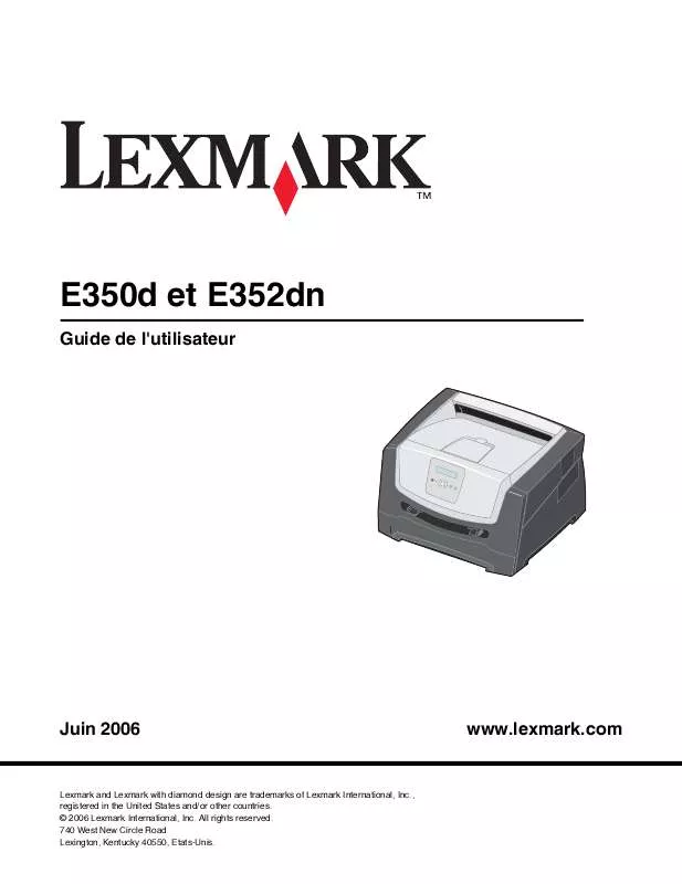 Mode d'emploi LEXMARK E350D