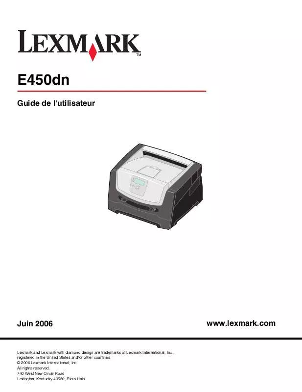 Mode d'emploi LEXMARK E450DN