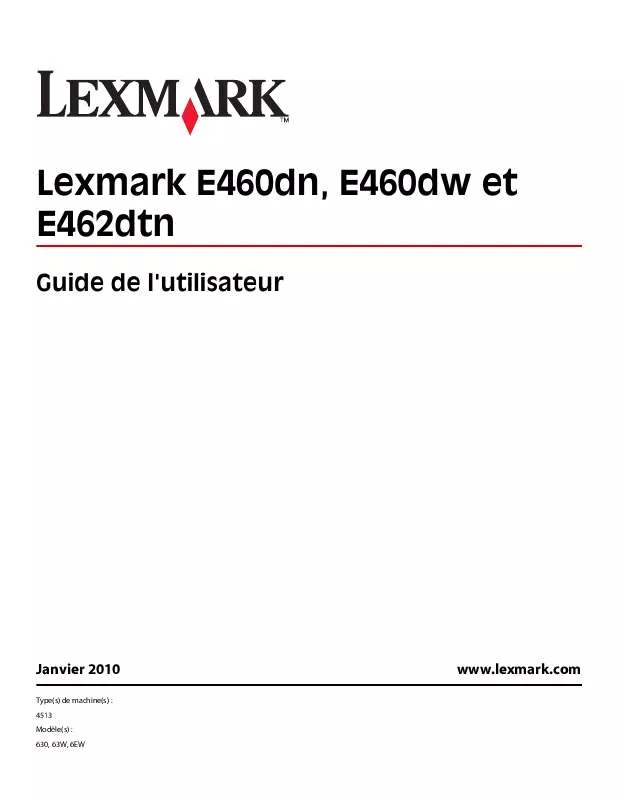 Mode d'emploi LEXMARK E462DTN