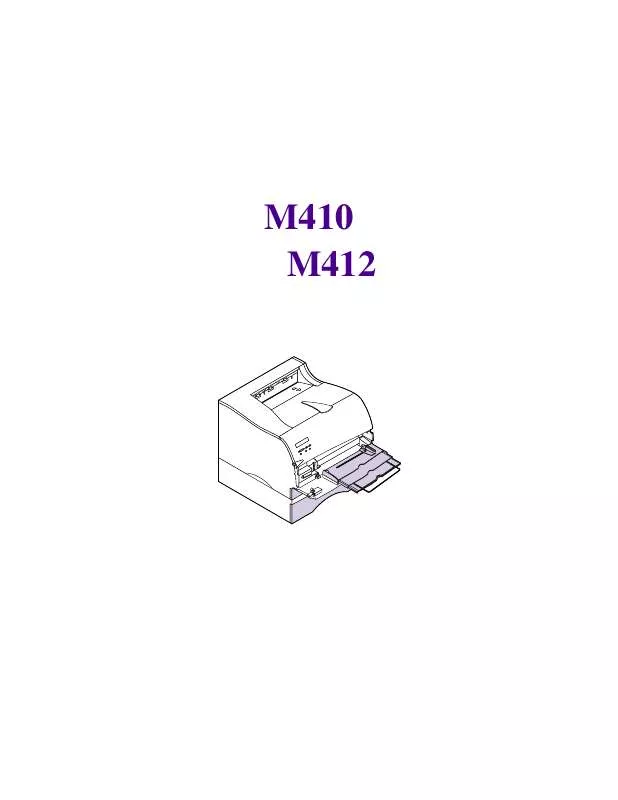 Mode d'emploi LEXMARK OPTRA M412