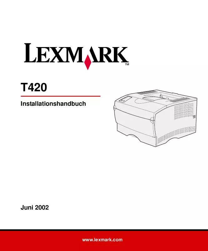 Mode d'emploi LEXMARK T420