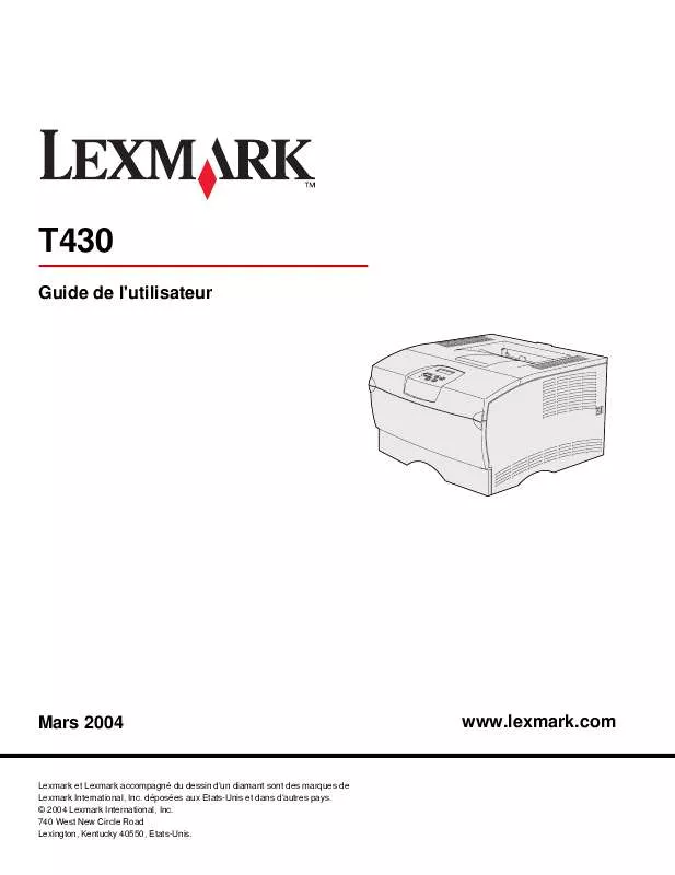 Mode d'emploi LEXMARK T430