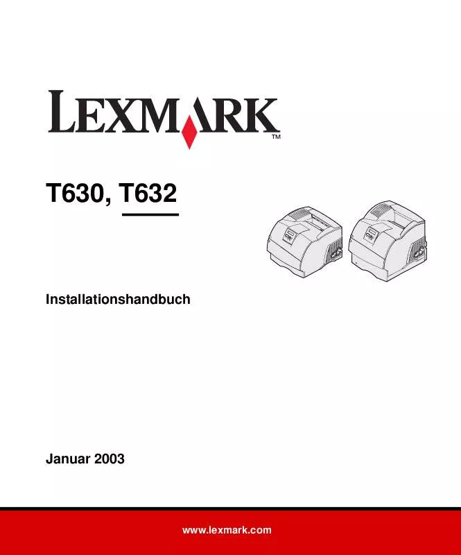 Mode d'emploi LEXMARK T630