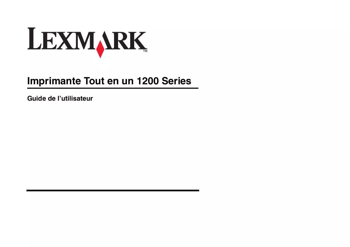 Mode d'emploi LEXMARK X1280