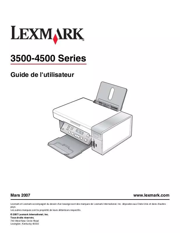 Mode d'emploi LEXMARK X3550