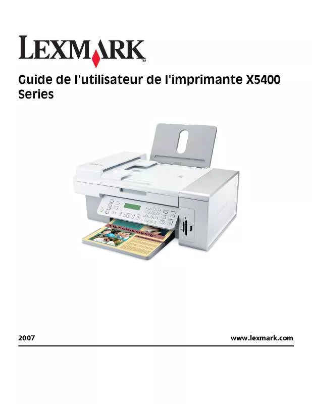 Mode d'emploi LEXMARK X5435