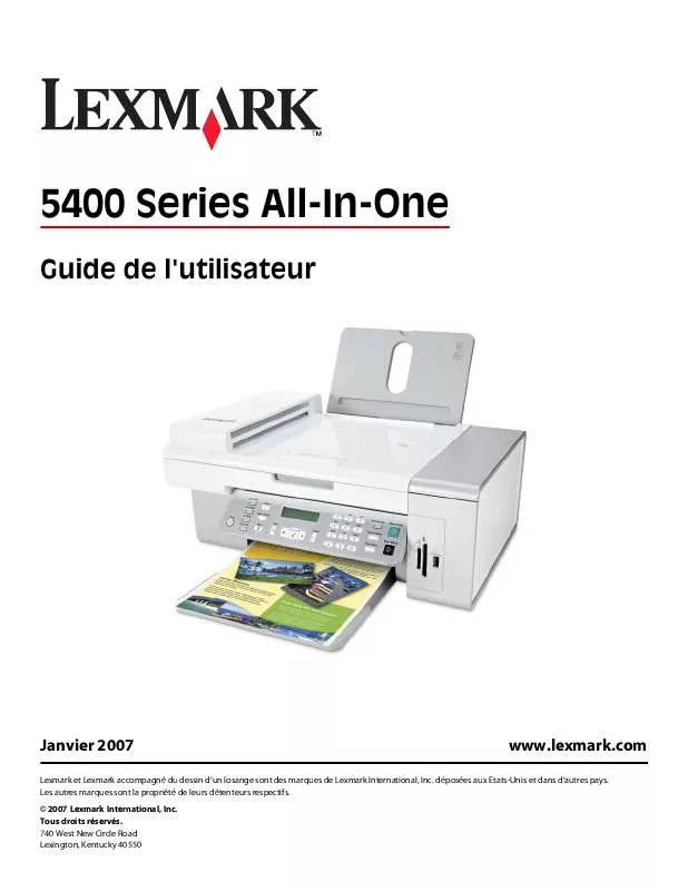 Mode d'emploi LEXMARK X5450