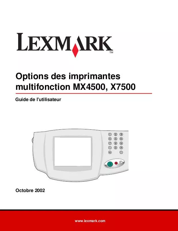 Mode d'emploi LEXMARK X620E