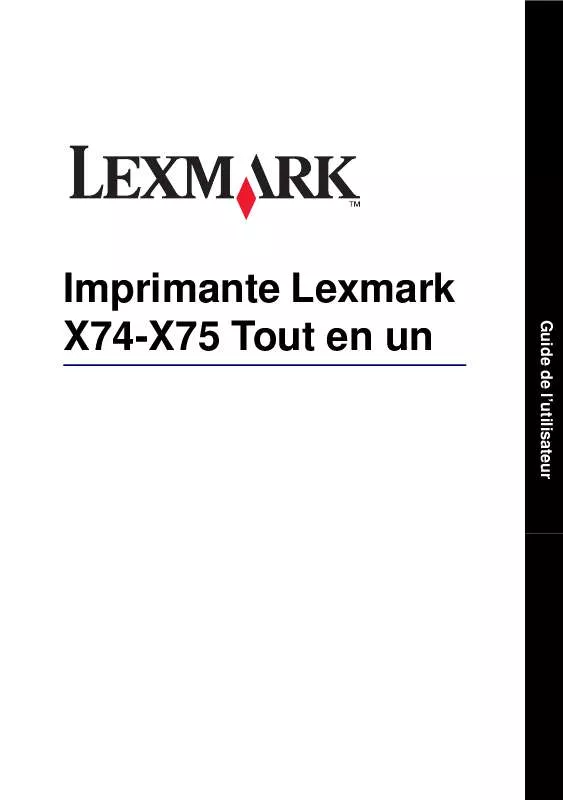 Mode d'emploi LEXMARK X74