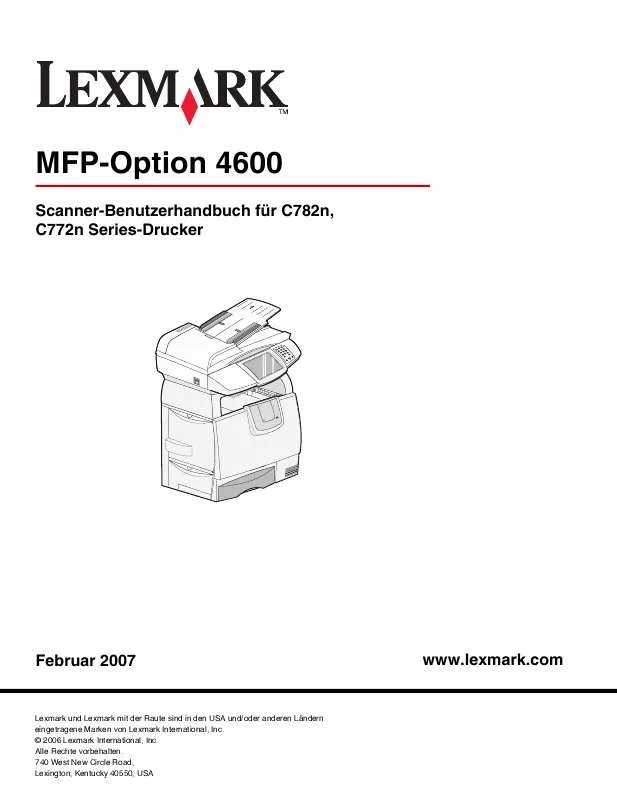 Mode d'emploi LEXMARK X782