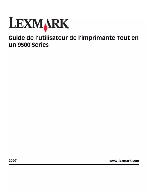 Mode d'emploi LEXMARK X9575