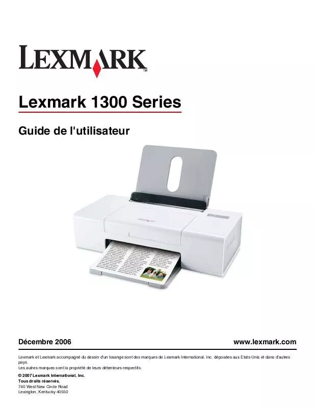 Mode d'emploi LEXMARK Z1300