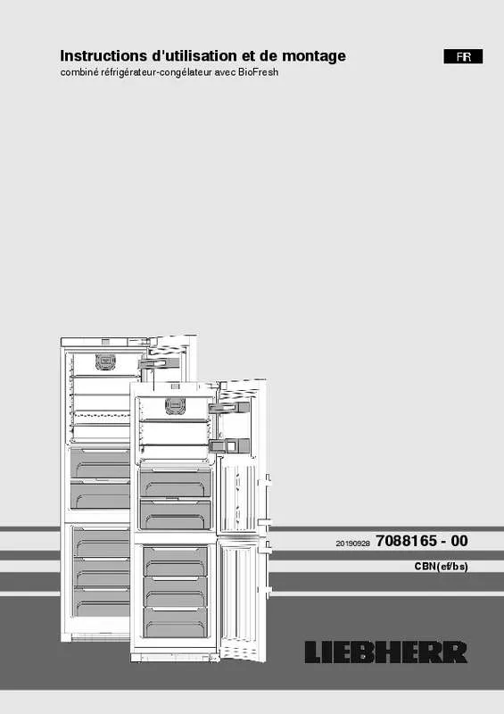 Mode d'emploi LIEBHERR CBNES 4898