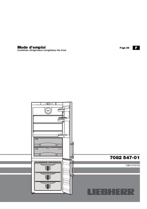 Mode d'emploi LIEBHERR CBNESF 5113