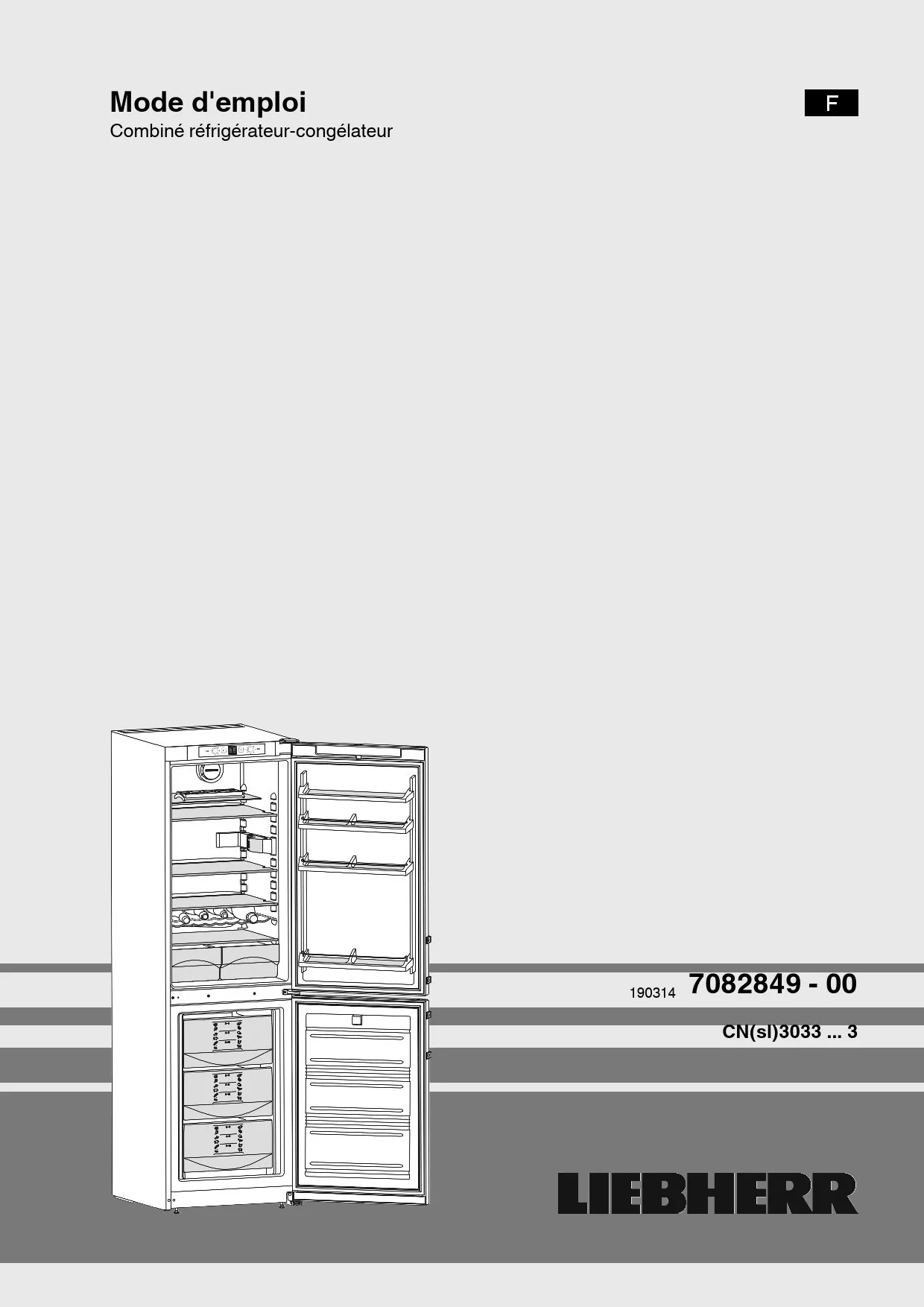 Mode d'emploi LIEBHERR CN 306