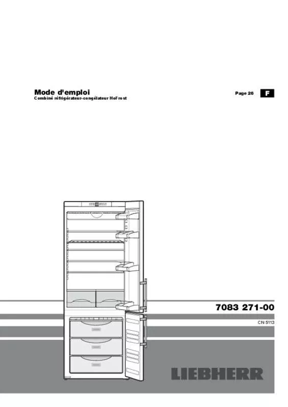 Mode d'emploi LIEBHERR CN 5113 COMFORT NOFROST