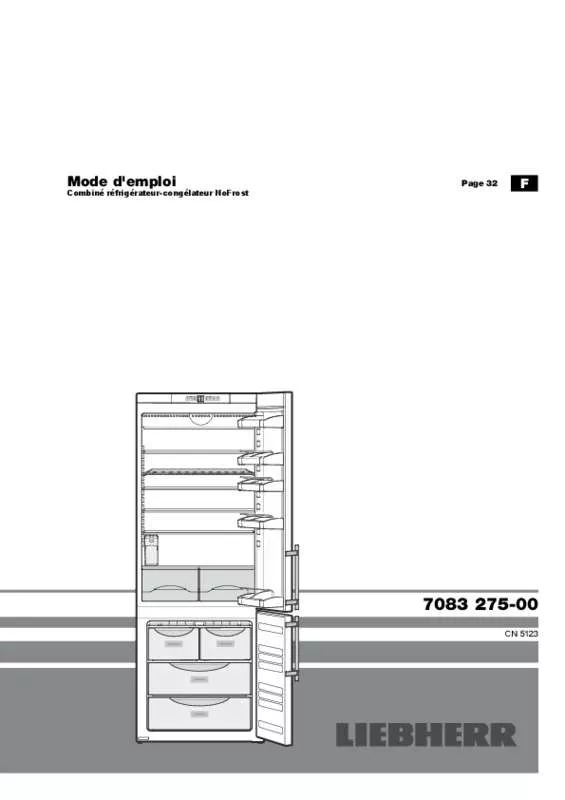 Mode d'emploi LIEBHERR CNESF 5113-2 15J