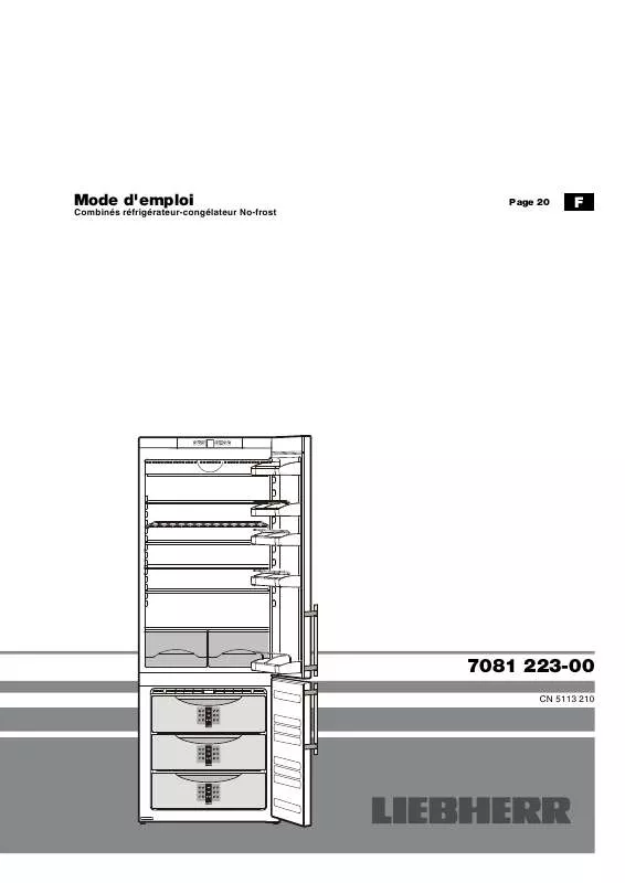 Mode d'emploi LIEBHERR CNESF 5113