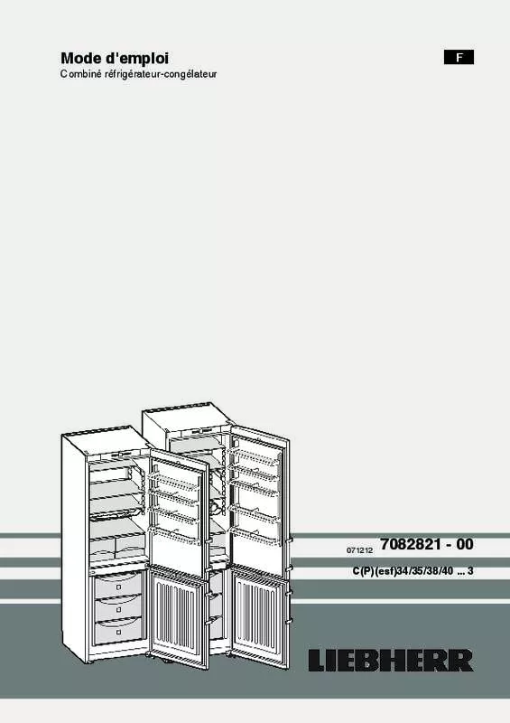 Mode d'emploi LIEBHERR CP 3413 COMFORT