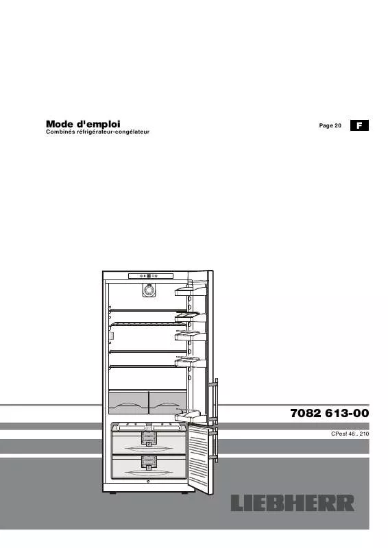 Mode d'emploi LIEBHERR CP 4613 COMFORT