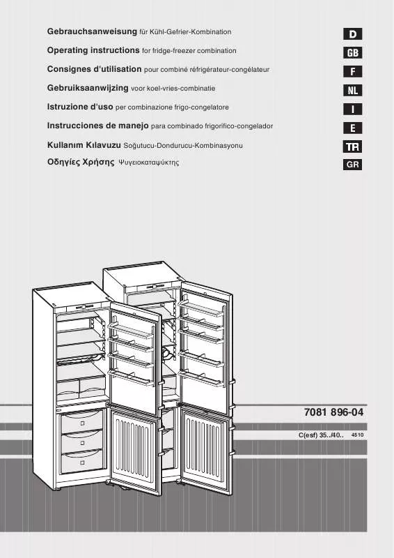 Mode d'emploi LIEBHERR CPESF 3523