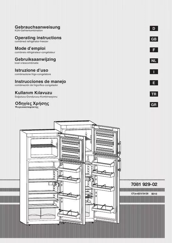 Mode d'emploi LIEBHERR CT 208