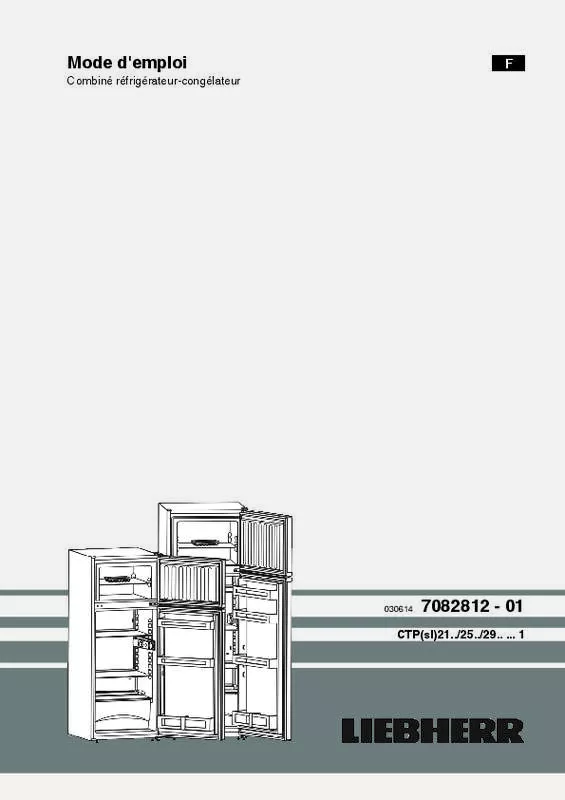 Mode d'emploi LIEBHERR CTP 231