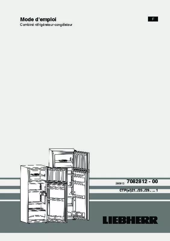 Mode d'emploi LIEBHERR CTP 2521-20